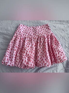 NWOT M&S Girls, Pink Red Hot Chili Pepper Bubble Skirt, US size 16/164cm